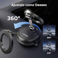 Soporte de Teléfono Magnético al Vacío Soporte de Teléfono para Coche con Adsorción al Vacío Giratorio 360° Soporte para Celular de 22 x N55 Compatible con Todos los Celular - como en la foto - Ver 4