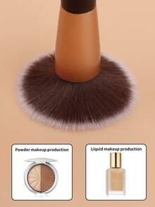 1 Pc Foundation Makeup Brush, Double Ended Makeup Brushes For Blending Liquid Powder, Concealer Cream Cosmetics, Blush Brush - Multicolor - View 3