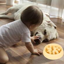 Slow Feeder Dog Bowls Anti-Choking Puzzle Pet Bowls Non Slip Interactive Maze Dishes For Dogs And Cats Food Training - Màu vàng - Xem 1