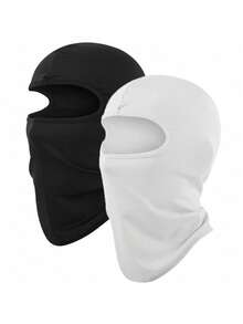 2pcs Ski Balaclava Face Mask, Wool Warm Windproof Breathable Ski Mask, Outdoor Cold Weather Gear For Skiing, Motorcycling, Snowboarding, Kids Face Mask