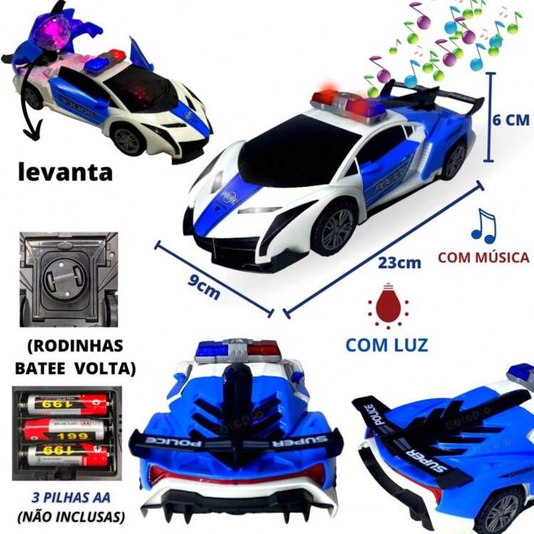 Car Moves, Emits Light And Sound, Rotates 360°, Doors Open. - 彩色 - 查看 5