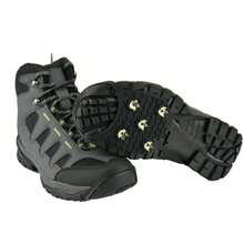 1对防滑垫 - 高强度高密度橡胶材质，适用于靴子，便携可手洗，冬季防滑，适用于攀岩、雪地靴、户外雪地徒步鞋