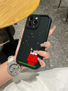 A Cartoon Anime SNOOPY Sky Eye Step Black Phone Case, Shockproof Tpu Material Phone Case Can Be Given As A Holiday Gift. It Is Suitable For Apple Phones, And The New Model Is Suitable For IPhone13/14/15/16/17Pro Max Phone Case - Nhiều màu - Xem 2