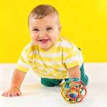 1个柔软婴儿感官摇铃玩具，旋转摇铃，早教学习，可弯曲抓握，婴儿抓握球，婴儿礼物