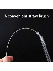 6pcs Metal Straw Cleaner - Extra Long Stainless Steel Brush For Cleaning Reusable Straws, Water Bottles And Pipes - White - View 3