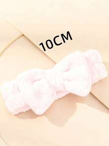 Multifunctional Headband, Bow Headband, Reusable SPA Headband, Solid Color Plush Headband, Fluffy Hair Scrunchie, Yoga Headband, Adjustable Elastic Makeup Headband, Shower Headband