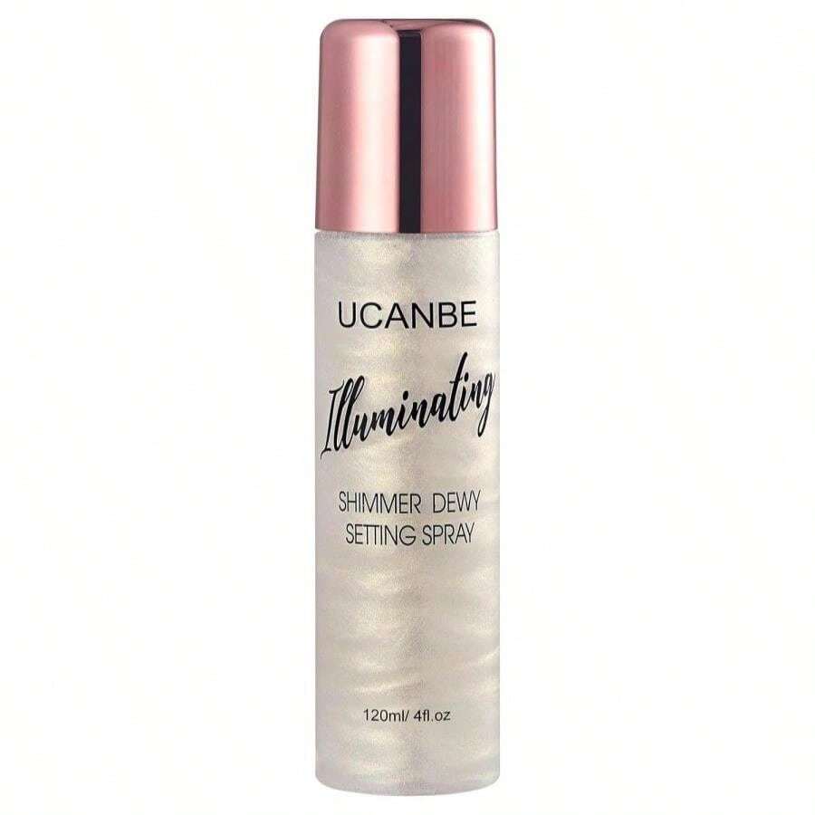 UCANBE Shimmer Dewy Setting Spray – Glowing + Makeup Setting Spray 2 In 1 Lightweight Formula For A Radiant Glow,Long-Lasting Face Mist For Face Body, 4 Fl Oz #Platinum - ColorC - 查看 1