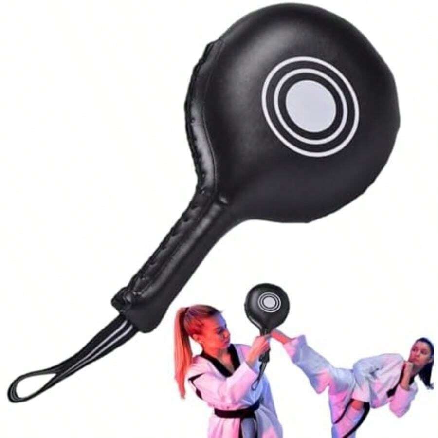 Almohadillas De Entrenamiento De Boxeo De Artes Marciales: Almohadillas De Destino De Kickboxing Striking | Boxing Striking Paddles Taekwondoss Pads, Pads De Paletas De Boxeo Para Principiantes Para B(Black) - Multicolor - Ver 1