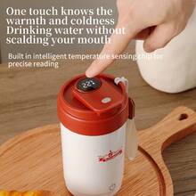 Temperature Display Auto Stirring Cup, Automatic Magnetic Self-Stirring Coffee Mug With Temperature Display, Portable , One-Touch Operation, Easy Cleaning Design, Suitable For Home And Office Use, Compatible With Coffee, Tea And Hot Drinks - An Ideal Gift For Coffee Lovers - Multicolor - View 5