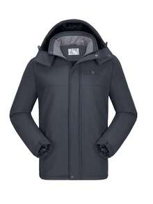 CAMEL CROWN 男士登山滑雪雪衣防水冬季外套單板滑雪風衣防風保暖連帽雪衣