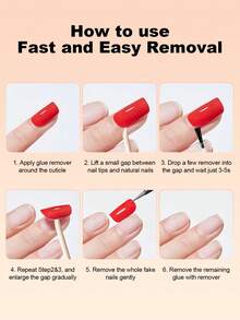 30毫升凝胶指甲油卸甲液，强效卸除亮片和深色指甲油，不含防腐剂，适用于指甲 | 丙酮指甲油卸甲液，可卸除凝胶、亚克力和浸粉指甲油 - 無色 - 查看 6