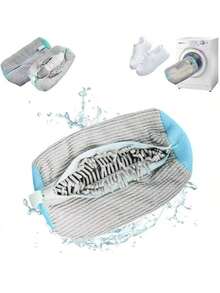 1/2PCS 鞋洗衣机袋，适用于洗衣机和烘干机的洗衣鞋清洁袋，可重复使用的洗衣袋网眼洗衣袋，适用于成人和儿童的鞋子，我们的鞋洗衣机袋，360° 鞋洗衣机袋 - 防变形，可机洗，可风干，保护性洗衣袋内衬厚羊毛，非常适合运动鞋和休闲鞋，