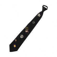 1 PC New Retro Red & Black Accessory - Tie-Inspired Floral Design| Niche Fashionable & | Perfect For Stylish Outfits - 彩色 - 查看 6