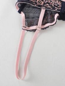 3件/6件套花卉刺绣薄纱文胸内裤套装，可调节肩带，性感舒适的女士内衣套装 - 彩色 - 查看 6