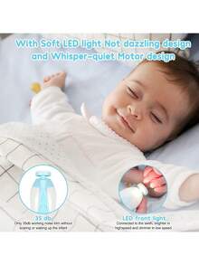 Cochildor Baby Nail File Clippers Electric: Baby Nail Trimmer Electric Kit Fingernails Toes Care Manicure 6-In-1 Set With LED Light  For Newborn Kids And Adult  Available In Pink And Blue. - 藍色 - 查看 6