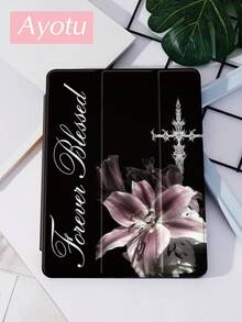 1pc The Cross And Lilies Tablet Case & Kindle E-Book Case Compatible With IPad Air 8(M4)2026(11/13-Inch), 10th Generation, 11/Air 4th/Air 7th/9.7 Inches, Compatible With Samsung Galaxy Tab A9 Plus, Kindle (11th Generation-2024 Release)(6 Inch), Kindle Paperwhite 12th Gen 2024, Great Holiday Gift, Stylish And Simple Pattern. - Multicolor - View 4