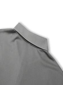 2pcs/Set Plus Size Men's Casual Polo Shirt With Collar & Drawstring Shorts Set, Fashion Exquisite Knight Horse Print Pattern, Suitable For Summer Daily Wear, Comfortable Breathable Sportswear