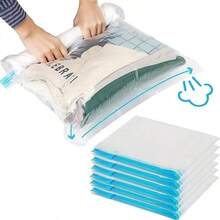 真空收纳袋套装，节省空间，真空密封袋，适用于衣物、床上用品、毯子等收纳整理 - 無色 - 查看 3