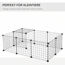 Cage métallique flexible noire pour petits animaux PawHut, 106 x 73 x 36 cm - 1 - Voir 5