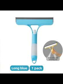 1pcs 3-In-1 Bathroom Glass & Mirror Cleaner With Spray & Squeegee - 淺藍色 - 查看 5