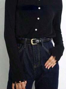 1pc Of High-Quality PU Material Casual And Fashionable Multi-Functional Belt. Suitable For Daily Leisure, Business Occasions, Dining, Dating. Can Be Paired With Jeans And Casual Pants. Applicable In Winter, Early Winter, Deep Winter, Christmas, Thanksgiving. The Best Choice As A Gift For These Occasions. - Nhiều màu - Xem 1