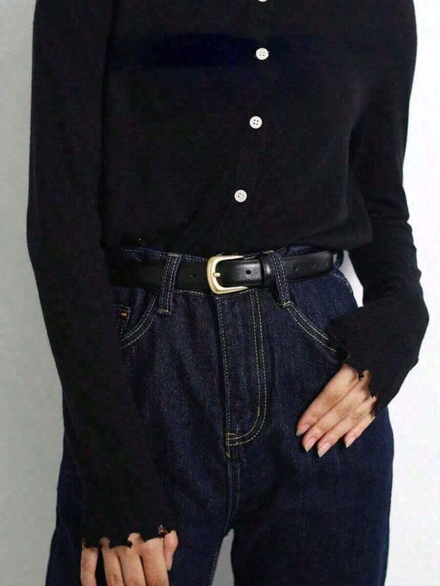 1pc Of High-Quality PU Material Casual And Fashionable Multi-Functional Belt. Suitable For Daily Leisure, Business Occasions, Dining, Dating. Can Be Paired With Jeans And Casual Pants. Applicable In Winter, Early Winter, Deep Winter, Christmas, Thanksgiving. The Best Choice As A Gift For These Occasions. - Nhiều màu - Xem 1