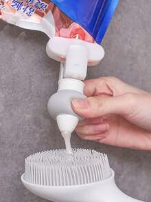 2pcs Replacement Shower Gel Dispenser, With Inverted Hanging Hook Replacement Bottle, Flow Adjustable Function, Suitable For Shampoo And Body Wash Refill Container, Bathroom Accessory