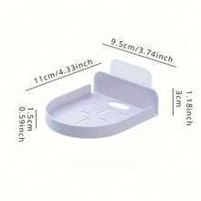 Wall Mount Holder Stand For Camera, Router, TV Box, Bathroom Storage Rack - No Drilling Required - White - View 10