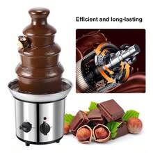 Fuente De Chocolate Eléctrica, Fuente De Chocolate De 4 Capas, Acero Inoxidable De 4 Capas Para Suministros De Boda Resturant Home Party Birthday - Tipo de Enchufe B USA (110-127V) - Ver 8