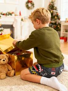Ice Cream Shorts Boy Clothes, Gifts For Teen Kids Boys Unisex, Black Gray Shark Trunks Sweatpants Underwear Pants, Boys Christmas PjChristmas Birthday Gifts For Teenage Dress, Thanksgiving Outfit, School Sport Running Pants, Running Pants, Basketball Shorts - cá mập đen và xám - Xem 3