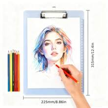 A4 Transparent Plastic Clipboard With Clip And Ruler, 8.86'' X 12.4'' Letter Size Writing Board, Suitable For Meeting Notes, Drawing And Measuring, School Supplies, Office Supplies - Single Piece - View 8