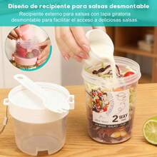 ¡Recomendado4 tazas de yogur de cereales con tapa y cuchara(Más 3 cepillos de limpieza),Recipientes de Avena 300 ml + 500 ml,a prueba de fugas, de yogur portátil, de harina de avena reutilizable¡Top de Temporada - 1 - Ver 6