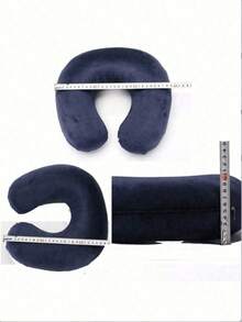 1 Piece Travel Pillow Neck Pillow Airplane Pillow Travel Car Home Office Travel Neck Flight Pillow Snap Button With Soft Cover, U-Shaped Neck Pillow Portable Student Adult Pillow Cushion, Supports Neck And Protects Cervical Spine While Studying (This Is An Inflatable Pillow) - Multicolor - View 7