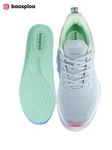 女士轻便舒适透气运动鞋，适合跑步、健身和日常休闲穿着。这款畅销的白色运动鞋用途广泛且实用，适合所有季节。是网球爱好者或需要休闲运动鞋、步行鞋或跑步鞋的女士的理想之选。 - 灰色 - 查看 10