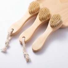 3pcs Natural Bristle Wooden Handle Manual Face Cleansing Brush, Dry Brushing Face Scrub Brush, Facial Care Brush, Easy To Hang And Store, Practical And Ideal Gift For Friends And Family - Multicolor - View 11