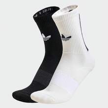 Adidas 2 Pairs Unisex Casual Sports Mid-Calf Socks, IR5731 - Black-white - View 8