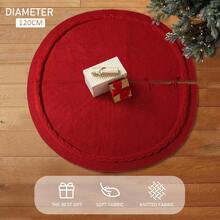 Falda para árbol de Navidad de 48 pulgadas de punto - Falda roja para árbol de Navidad de punto trenzado - Falda rústica gruesa de punto para árbol de Navidad de estilo granja - Decoraciones para - Crema - Ver 8