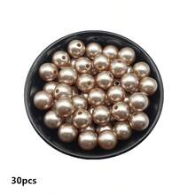 Hạt tròn Acrylic màu kaki 4/6/8/10mm dùng làm đồ trang sức làm dây đeo điện thoại di động DIY thời trang vòng tay vòng cổ phụ kiện trang trí - Màu Khaki - Xem 11