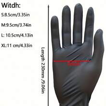 100/50/4pcs Pink, Disposable Nitrile Gloves, Powder-Free Latex-Free Gloves, Durable Household Cleaning Gloves, Waterproof Gloves, Suitable For Kitchen, Hair Dyeing, Beauty Salon, Waterproof, Anti-Static, Food- And Durable, Black, White, Pink, Purple Disposable Gloves Optional (Latex-Free, Finger , Suitable For Kitchen, Bathroom, Toilet, Living Room, Etc.)(Prevent Damage By Bagging) - Black - View 3