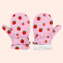 Binomata 1 双幼儿男孩和女孩卡通设计防水保暖冬季手套，S 码适合 6-18 个月，M 码适合 1-3 岁，户外雪地滑雪手套