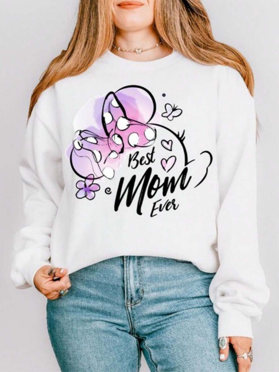 Best Mom Ever T-Shirt, Mother's Day Shirt, Mama Retro Tee, Mama T-Shirt, Coquette Bow Tee, Family Matching Sweatshirt, Disneyworld Shirt (2) - 白色 - 查看 1