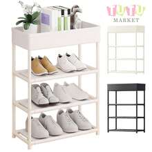 Estante De Almacenamiento Para El Suelo De La Cocina, Carrito Organizador, Estante De Almacenamiento Multicapa Para Sala De Estar, Dormitorio, Estante Con Ruedas, Coche Para Aperitivos, Multifuncional De 4 Capas, El Estante Superior Se Puede Utilizar Para Guardar Objetos, Mientras Que Los Tres Estantes Inferiores Se Pueden Utilizar Para Guardar Zapatos, Carrito De Almacenamiento Multiusos Para La Cocina Con Ruedas, Organizador De Especias, Utensilios Y Alimentos, CamióN De Aperitivos, Estante, Estante De La Sala De Estar Y La Cocina, Estante MóVil, Carrito (Blanco, Negro) - Blanco - Ver 10