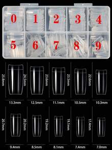 500pcs/Box Natural Transparent Ballet Shaped French Manicure Artificial Nail Tips - Multicolor - View 7