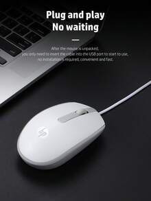 HP Wired Small Mouse, Computer Mouse, Desktop Computer Wired Mouse, Office Business Laptop, Office Compatible With Microsoft Windows And Apple IOS Systems - Multicolor - View 9