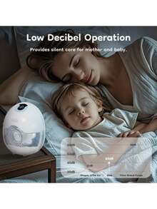 1个210毫升可穿戴式电动吸奶器，4种模式，变频模式，每种模式36种设置，低噪音防漏设计