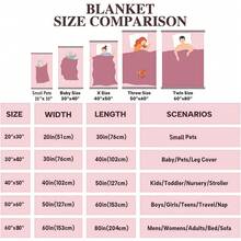 S-Strawberry Pink Shortcake Throw Camping Chair Picnic Blanket Fluffy Plaid Blankets For Decorative Sofa Portable King Lid Downy (3) - 如圖所示 - 查看 2