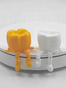 1件装姿势牙齿艺术摆件，桌面牙科模型雕塑，关节可活动，家居装饰，极简汽车装饰，桌面和书架摆件，牙医礼品雕塑