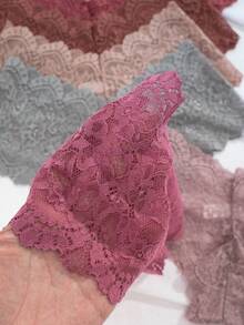 Paquete de 6 piezas de ropa interior elegante y de unicolor para mujer