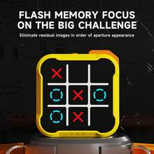 四合一便携式井字棋，掌上游戏机，井字棋拼图，井字棋套装，青少年益智棋盘，旅行棋盘游戏，家庭聚会游戏，互动双人策略游戏，联网游戏机，多功能智能电子棋盘，便携式桌面游戏，思维训练休闲益智游戏 - 彩色 - 查看 12