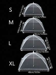 1 chiếc nắp đậy thức ăn dạng vòm có thể gập lại, chống bụi, chống ô nhiễm, chống ruồi và muỗi. - Nhiều màu - Xem 9